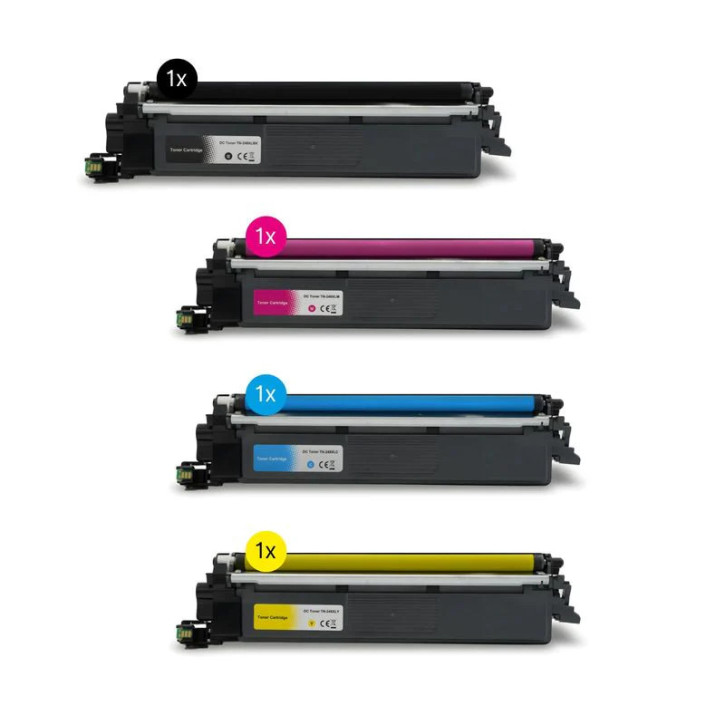 SET Toner-Patronen kompatibel Brother (TN-248 XL VAL) BK+C+M+Y, Brother DCP L-3515/3520/3555/3560, MFC L-3740/3760/8300/8340/8390